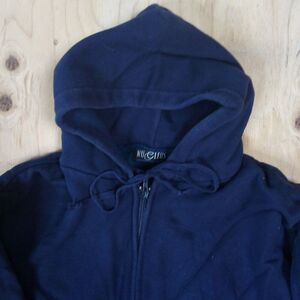 Vintage Nucleus Zipper Hoodie Sweatshirt Navy Blue